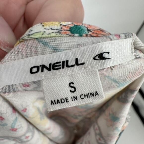 O'Neill Women’s Tank Floral Maxi Sundress Size Small Byron Mixed Print Ruffles - Picture 3 of 13